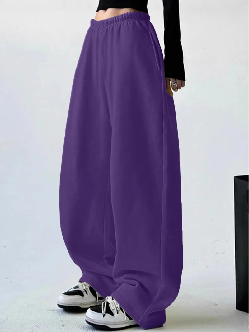 Damen Weite Freizeithose mit elastischem Bund und seitlichen Taschen Drune