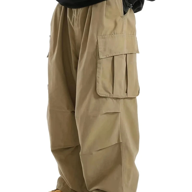 Herren Baggy-Cargo-Hose mit übergroßer Passform, elastischem Tunnelzugbund & mehrfachen Klappfächern Drune