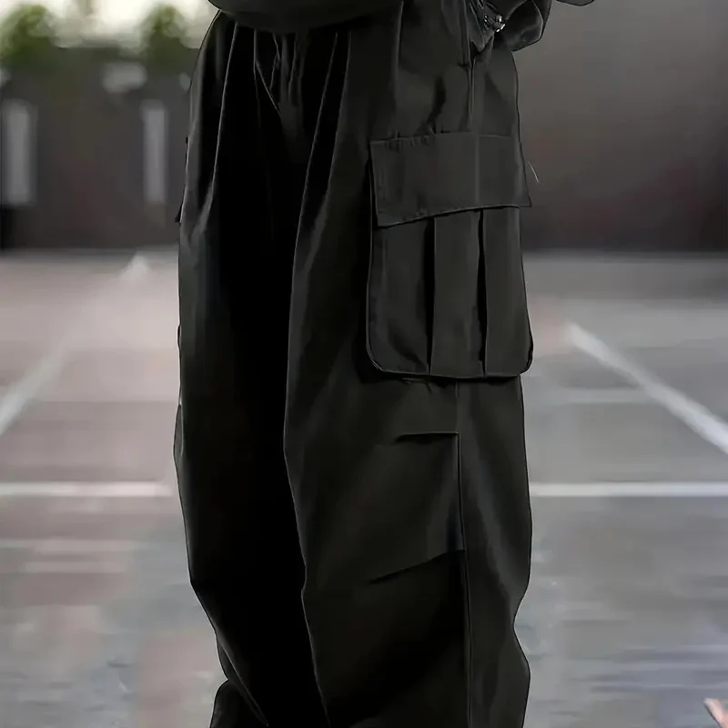 Herren Baggy-Cargo-Hose mit übergroßer Passform, elastischem Tunnelzugbund & mehrfachen Klappfächern Drune