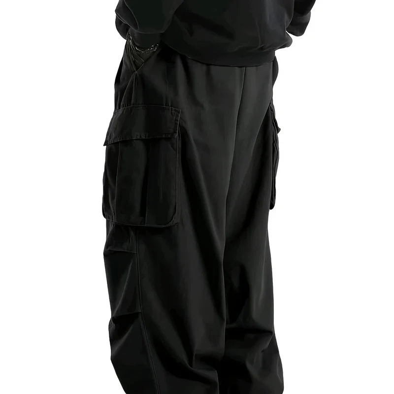 Herren Baggy-Cargo-Hose mit übergroßer Passform, elastischem Tunnelzugbund & mehrfachen Klappfächern Drune