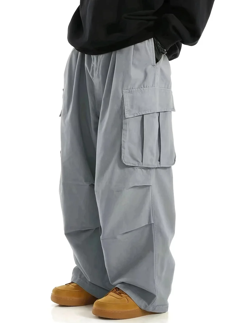 Herren Baggy-Cargo-Hose mit übergroßer Passform, elastischem Tunnelzugbund & mehrfachen Klappfächern Drune
