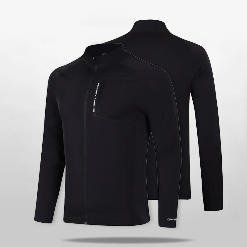 Herren atmungsaktive winddichte Lauf‑Softshelljacke mit Stehkragen und Brusttasche Drune