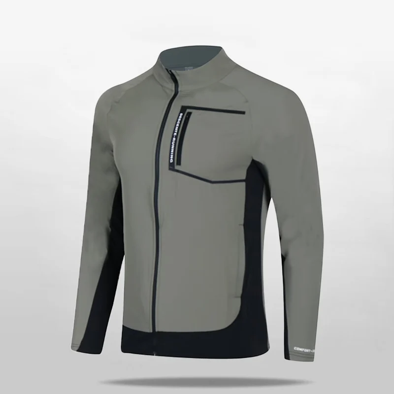 Herren atmungsaktive winddichte Lauf‑Softshelljacke mit Stehkragen und Brusttasche Drune