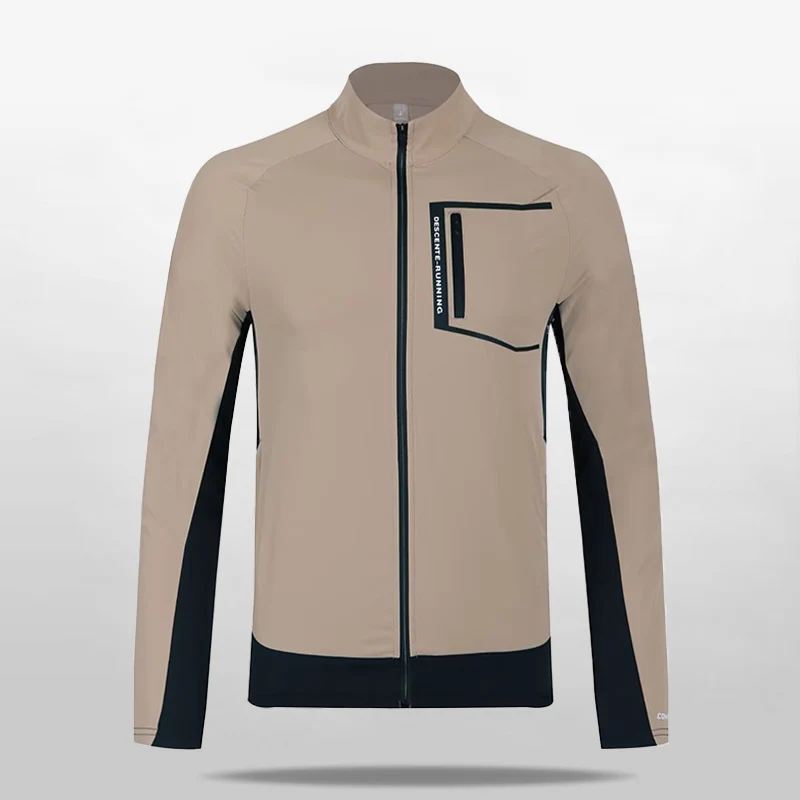 Herren atmungsaktive winddichte Lauf‑Softshelljacke mit Stehkragen und Brusttasche Drune