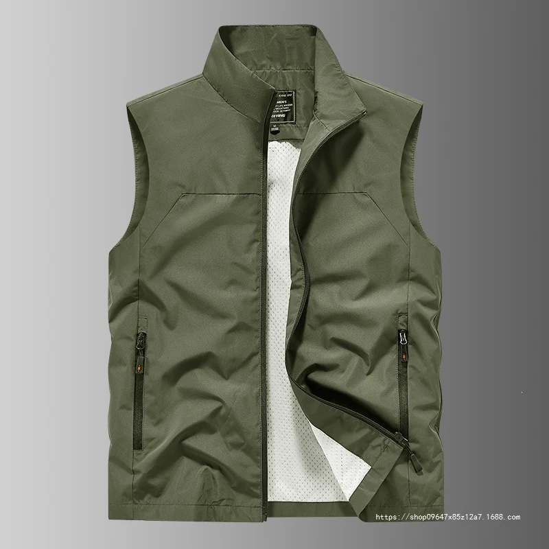 Herren Atmungsaktive Utility‑Weste mit Mesh‑Futter, wind- & wasserabweisender Außenlage & Reißverschlusstaschen Drune