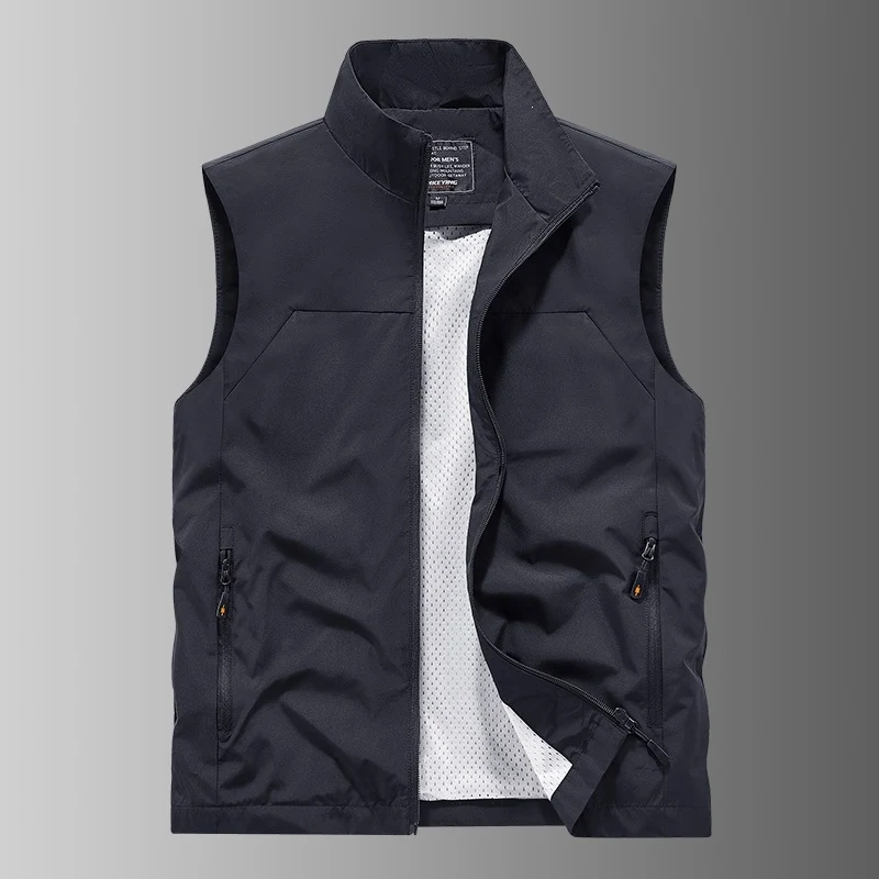 Herren Atmungsaktive Utility‑Weste mit Mesh‑Futter, wind- & wasserabweisender Außenlage & Reißverschlusstaschen Drune