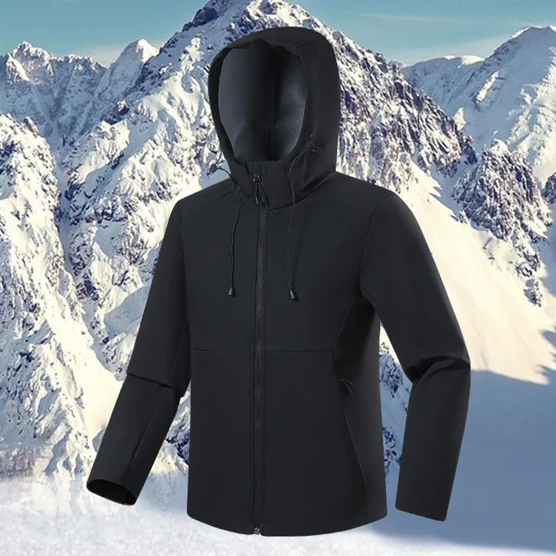 Herren Atmungsaktive Softshell-Fleecejacke mit mehrlagiger Membran, ergonomischem Schnitt und verstellbarer Kapuze Drune