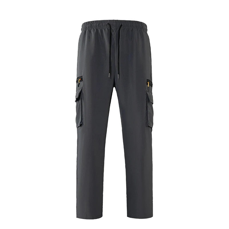 Herren Atmungsaktive Cargo-Loungehose mit Elastikbund, Kordelzug & Multifachtaschen Drune