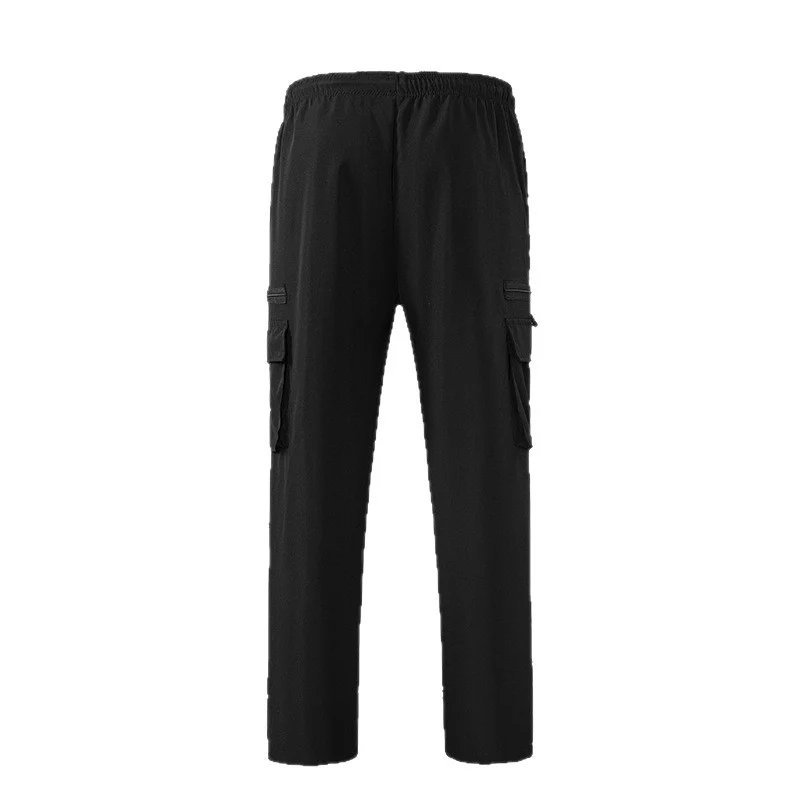Herren Atmungsaktive Cargo-Loungehose mit Elastikbund, Kordelzug & Multifachtaschen Drune