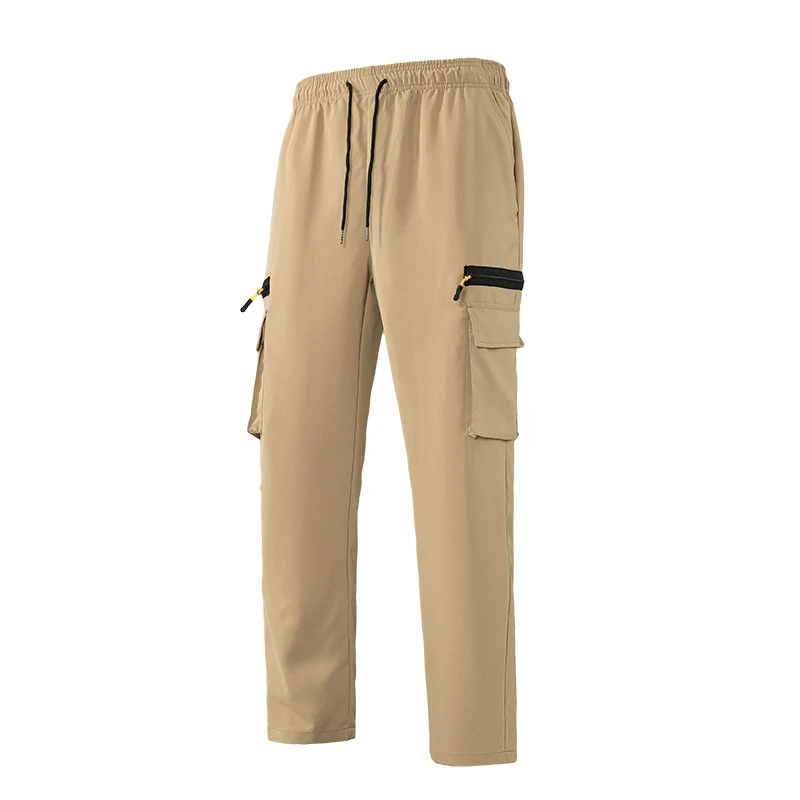 Herren Atmungsaktive Cargo-Loungehose mit Elastikbund, Kordelzug & Multifachtaschen Drune