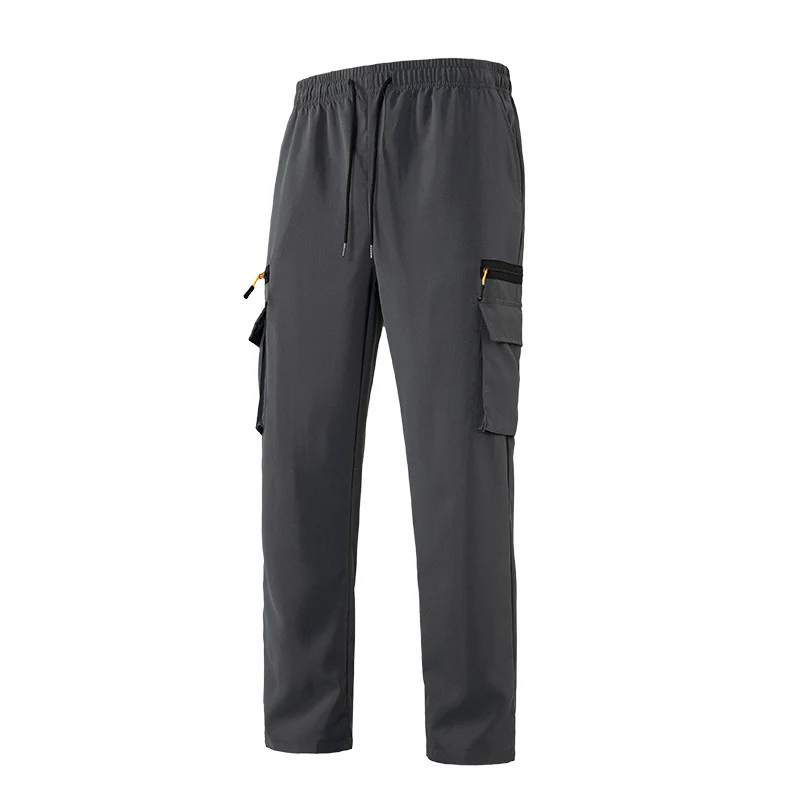 Herren Atmungsaktive Cargo-Loungehose mit Elastikbund, Kordelzug & Multifachtaschen Drune