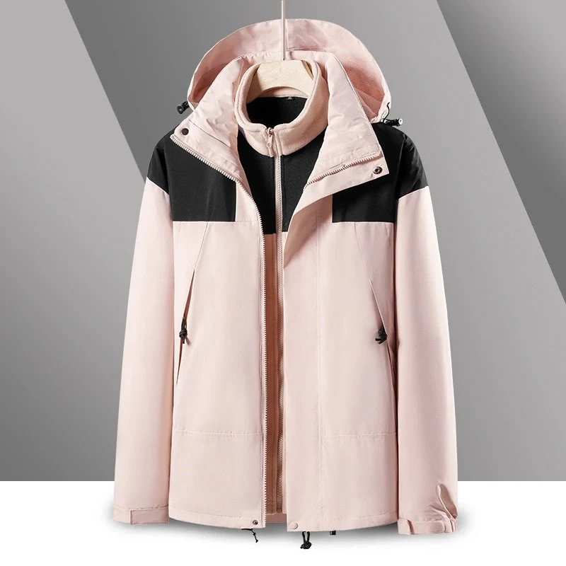 Herren 2‑in‑1 Softshell‑Fleece Hybridjacke mit abnehmbarer Kapuze Drune
