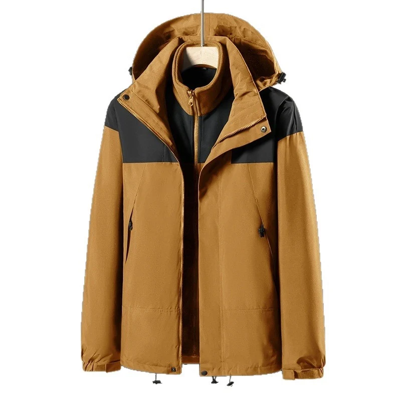 Herren 2‑in‑1 Softshell‑Fleece Hybridjacke mit abnehmbarer Kapuze Drune
