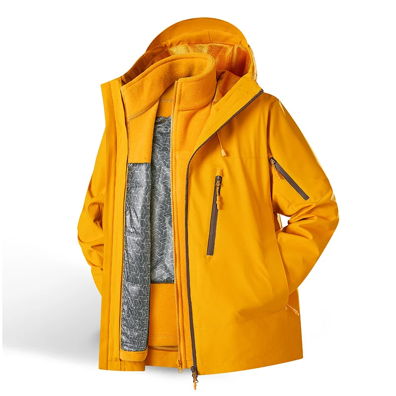 Damen Zweiteiliges wasserdichtes Funktionsjacken-Set mit herausnehmbarer Fleece-Innenjacke Drune
