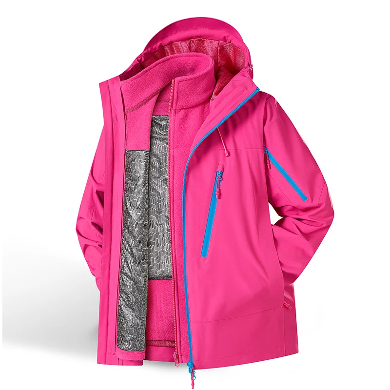 Damen Zweiteiliges wasserdichtes Funktionsjacken-Set mit herausnehmbarer Fleece-Innenjacke Drune