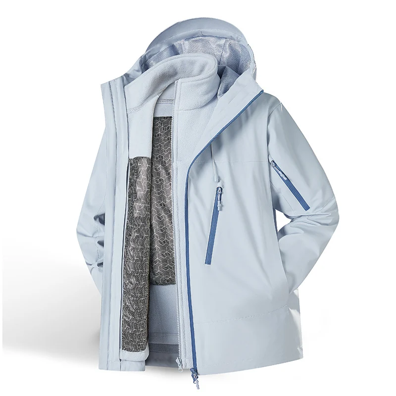 Damen Zweiteiliges wasserdichtes Funktionsjacken-Set mit herausnehmbarer Fleece-Innenjacke Drune