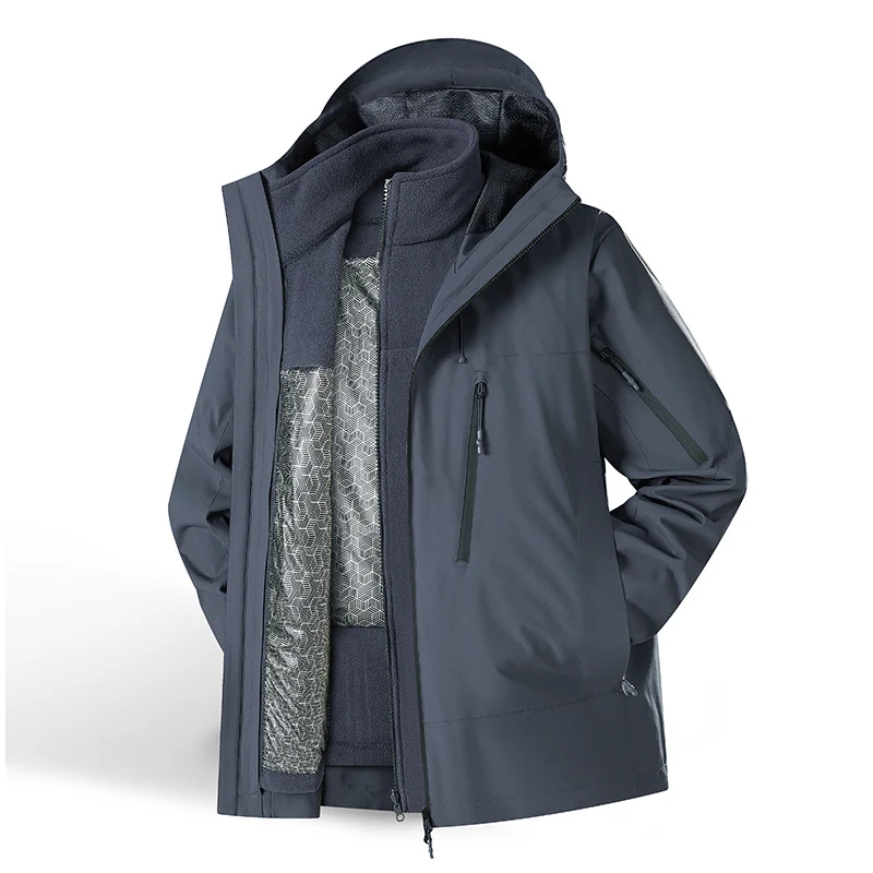 Damen Zweiteiliges wasserdichtes Funktionsjacken-Set mit herausnehmbarer Fleece-Innenjacke Drune