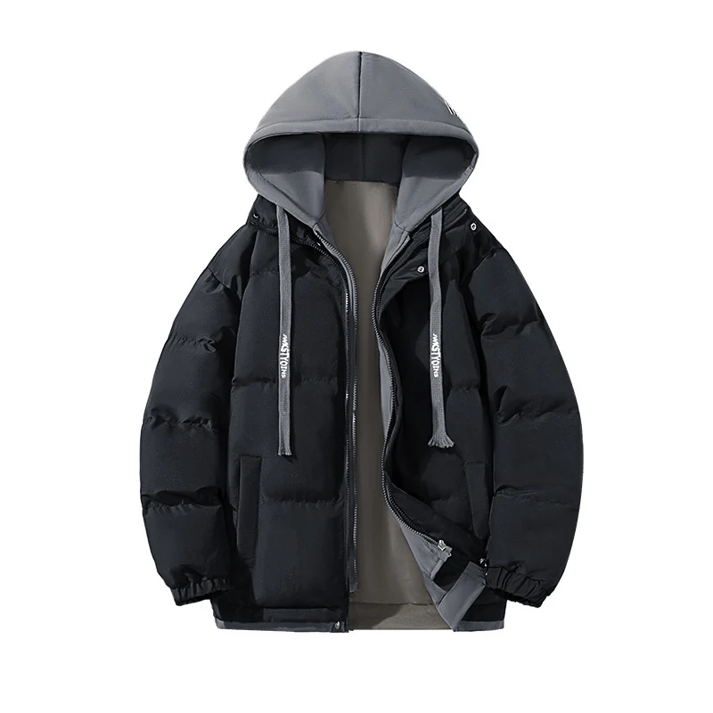 Damen Zweilagige gesteppte Kapuzenjacke mit kontrastfarbener Kapuze, Kordelzug und elastischen Bündchen Drune