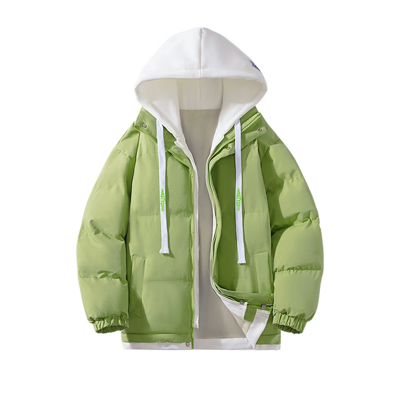 Damen Zweilagige gesteppte Kapuzenjacke mit kontrastfarbener Kapuze, Kordelzug und elastischen Bündchen Drune