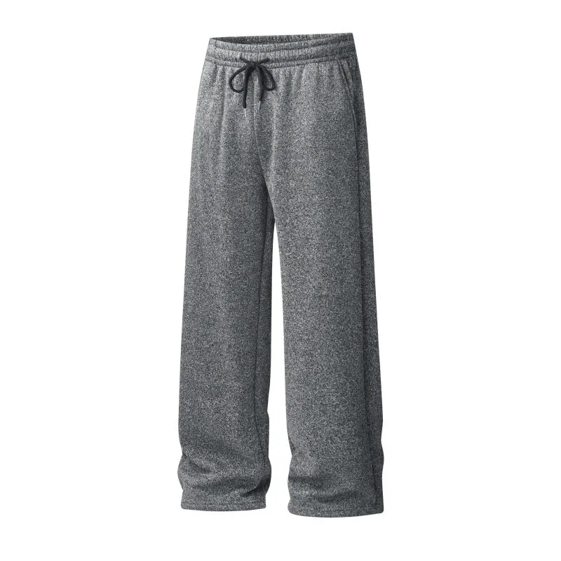 Damen weite Lounge‑Hose mit elastischem Bund, Kordelzug & flauschigem Fleece‑Innenfutter Drune