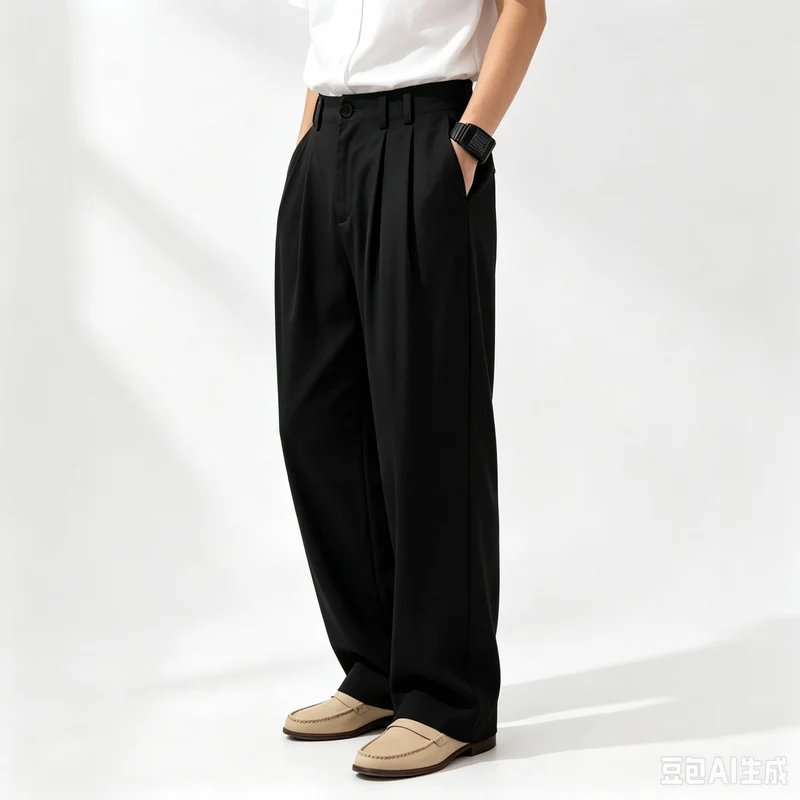Damen Weite High-Waist Cargohose mit Kellerfalten, verstellbarem Beinabschluss & Utility-Gürtel Drune