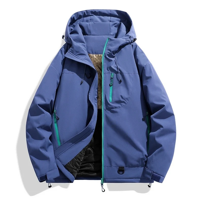 Damen Wasserdichte isolierte Softshell‑Thermojacke mit Kapuze und Multifunktionstaschen Drune