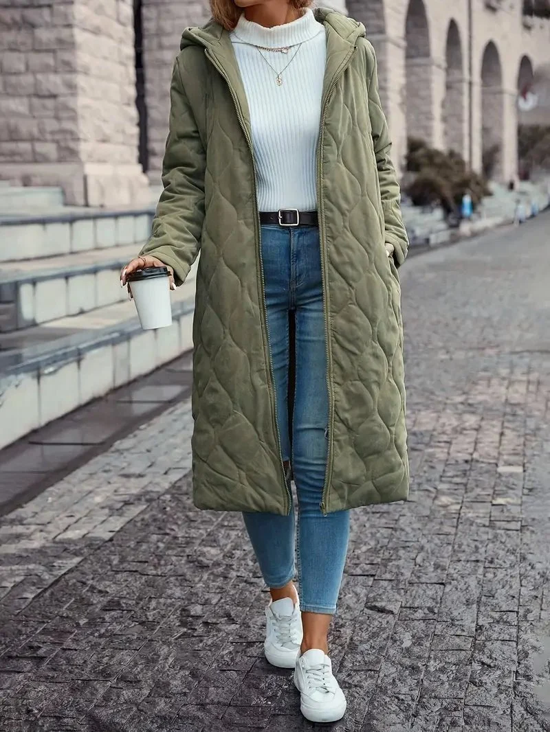 Mia | Elegant Warm Hooded Coat for Cozy Winter Days