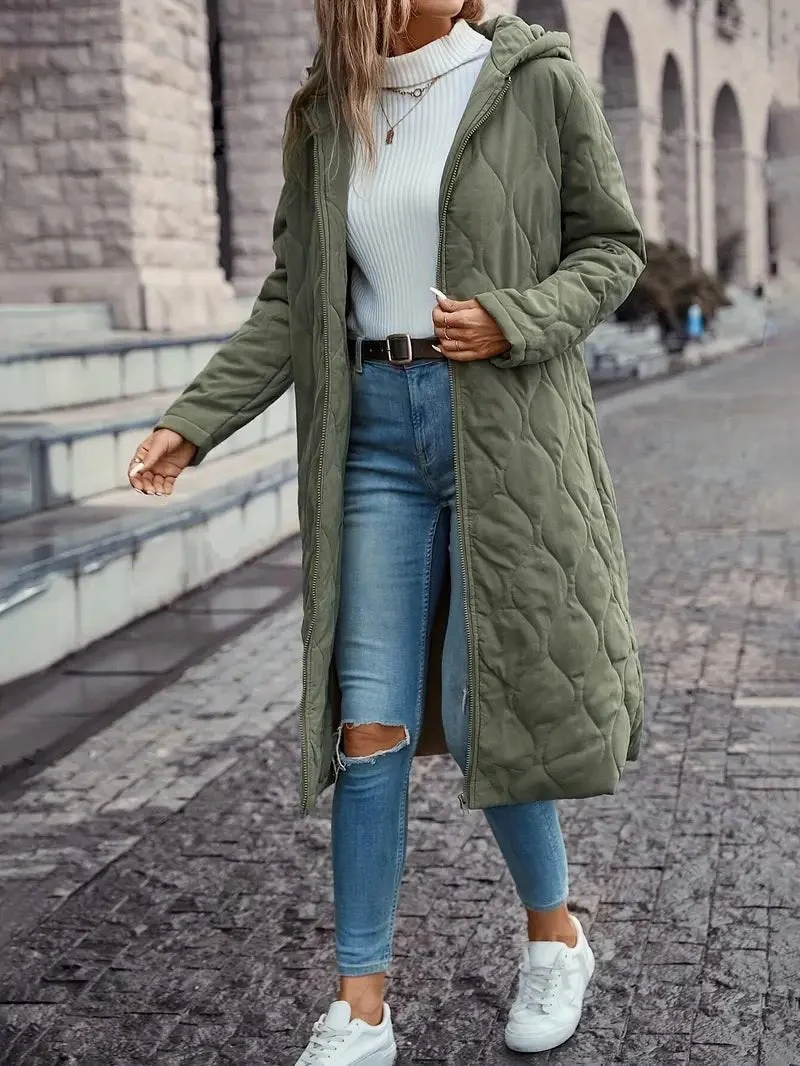 Mia | Elegant Warm Hooded Coat for Cozy Winter Days