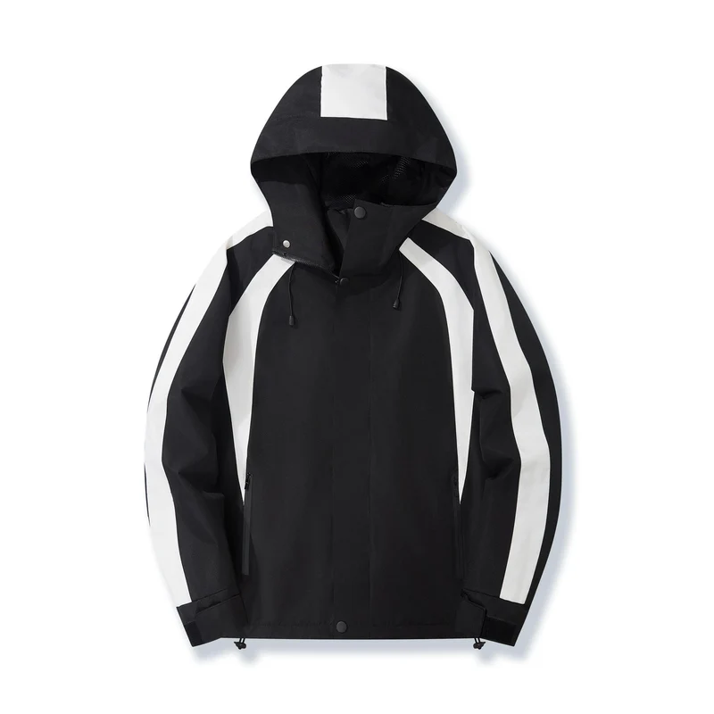Damen Urbaner Kapuzen-Anorak mit kontrastierenden Bahnen, Mesh-Futter & verstellbarem Saum Drune