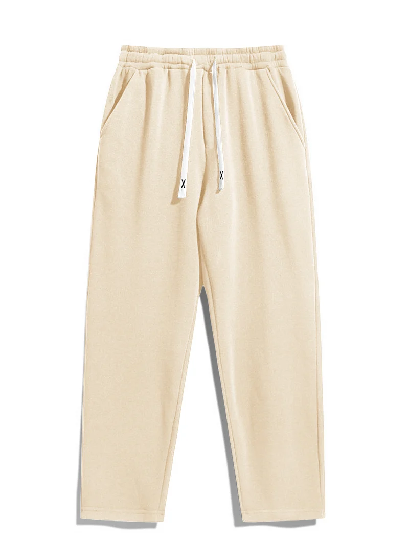Damen Taillierte Fleece-Jogginghose mit hohem Komfortbund, Kordelzug & Seitentaschen Drune