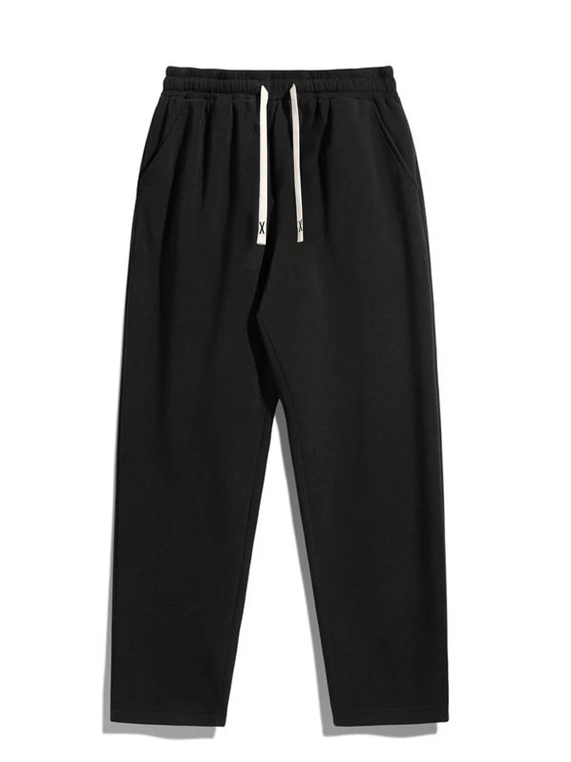 Damen Taillierte Fleece-Jogginghose mit hohem Komfortbund, Kordelzug & Seitentaschen Drune