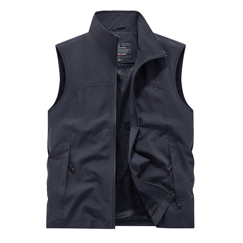 Damen Softshell‑Weste mit Meshfutter wind- und wasserabweisend Stehkragen und Frontreißverschluss Drune