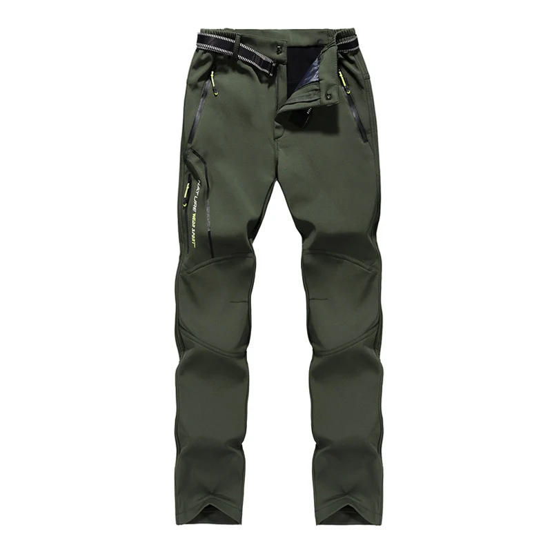 Damen Softshell-Trekkinghose mit vorgeformten Kniepartien, wasserabweisender Membran und Reißverschlusstaschen Drune