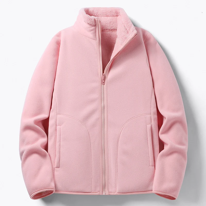 Damen Gefütterte Fleece-Jacke mit Teddyfutter, Stehkragen & durchgehendem Reißverschluss Drune