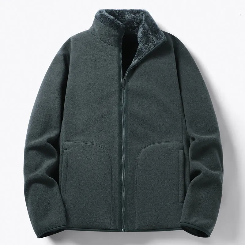 Damen Gefütterte Fleece-Jacke mit Teddyfutter, Stehkragen & durchgehendem Reißverschluss Drune