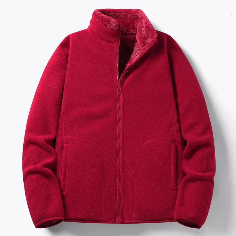 Damen Gefütterte Fleece-Jacke mit Teddyfutter, Stehkragen & durchgehendem Reißverschluss Drune