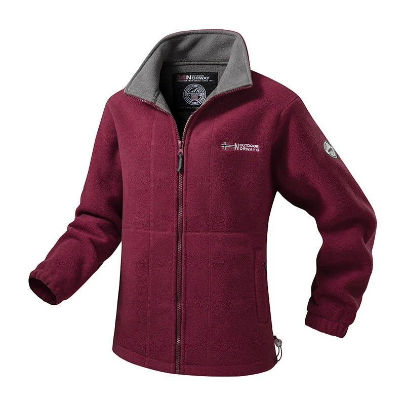 Damen Fleecejacke mit Stehkragen, windabweisender Struktur & verstellbarem Kordelzugsaum Drune