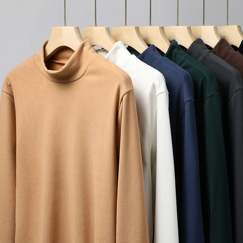Damen Feines Stretch-Mockneck-Langarmshirt mit engem Stehkragen Drune
