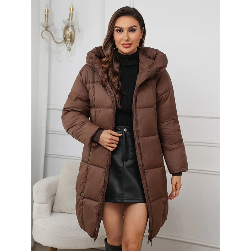 Damen nan taillierter Longpuffer mit winddichter Membran, wärmender Thermofüllung und verlängerter Rückenpartie Drune