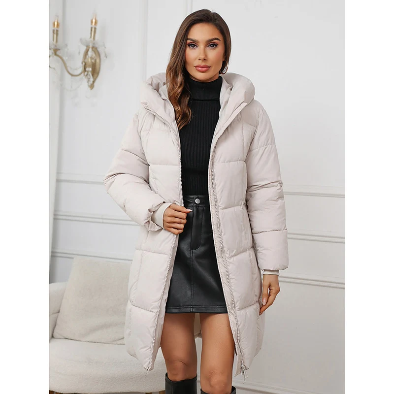 Damen nan taillierter Longpuffer mit winddichter Membran, wärmender Thermofüllung und verlängerter Rückenpartie Drune
