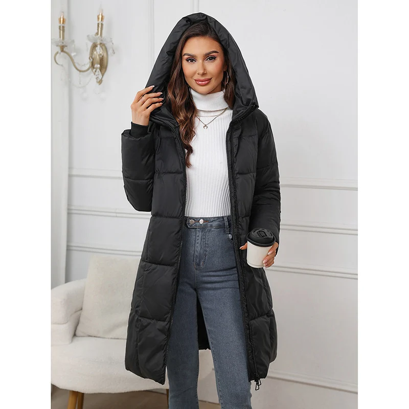 Damen nan taillierter Longpuffer mit winddichter Membran, wärmender Thermofüllung und verlängerter Rückenpartie Drune