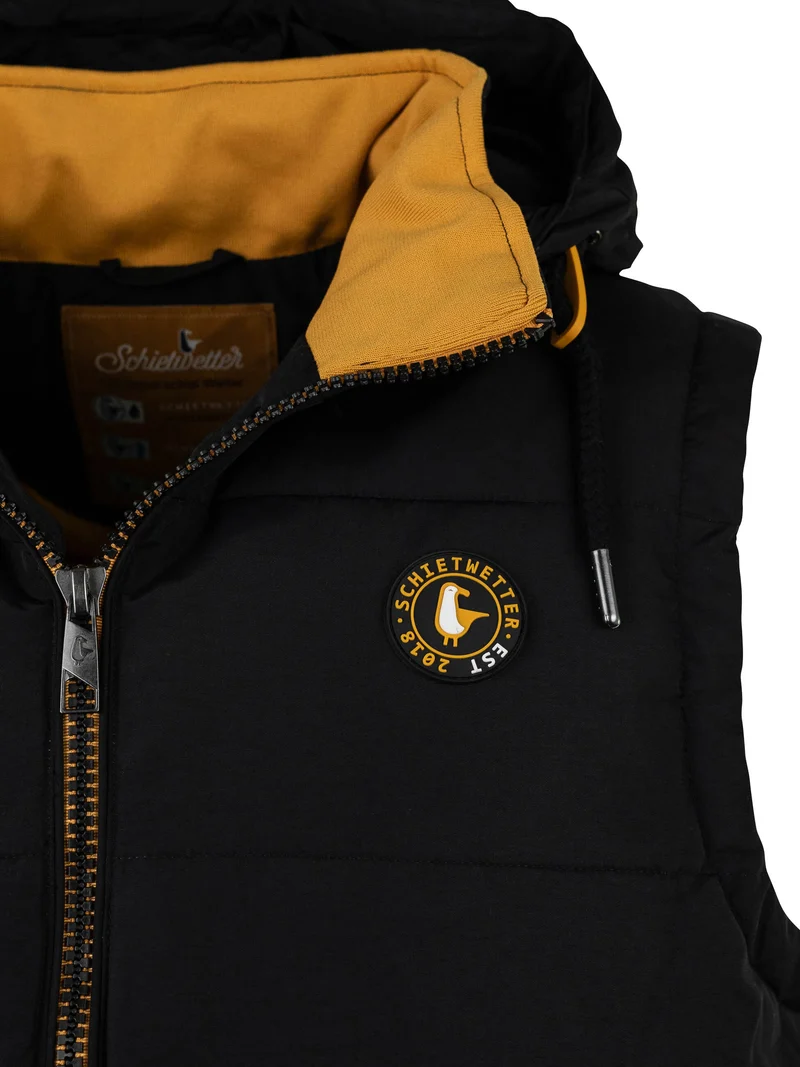 Steppweste mit Strickkragen