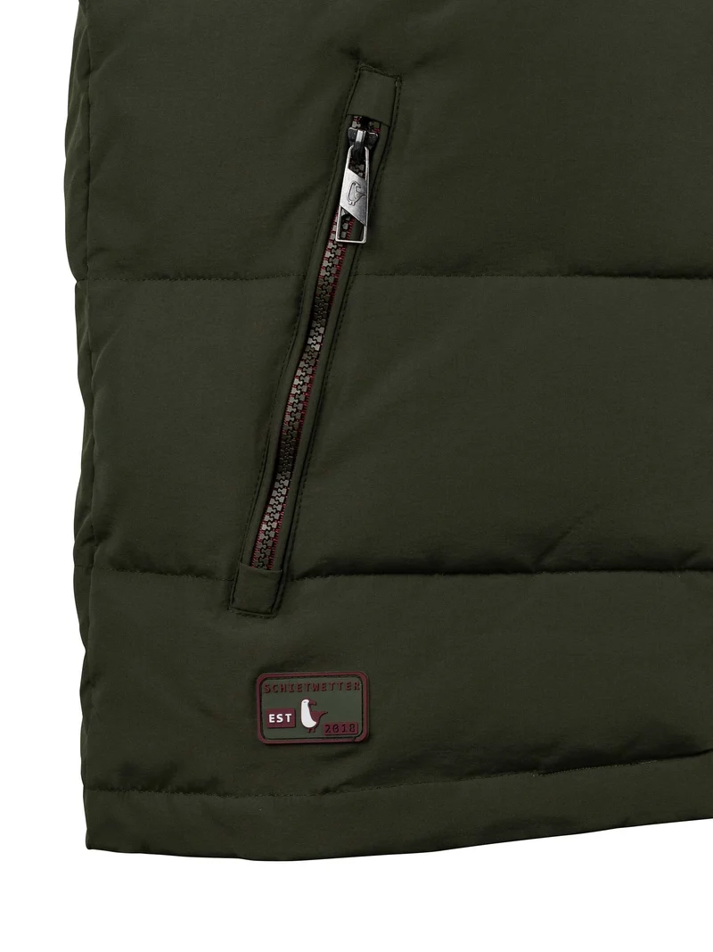 Steppweste mit Strickkragen