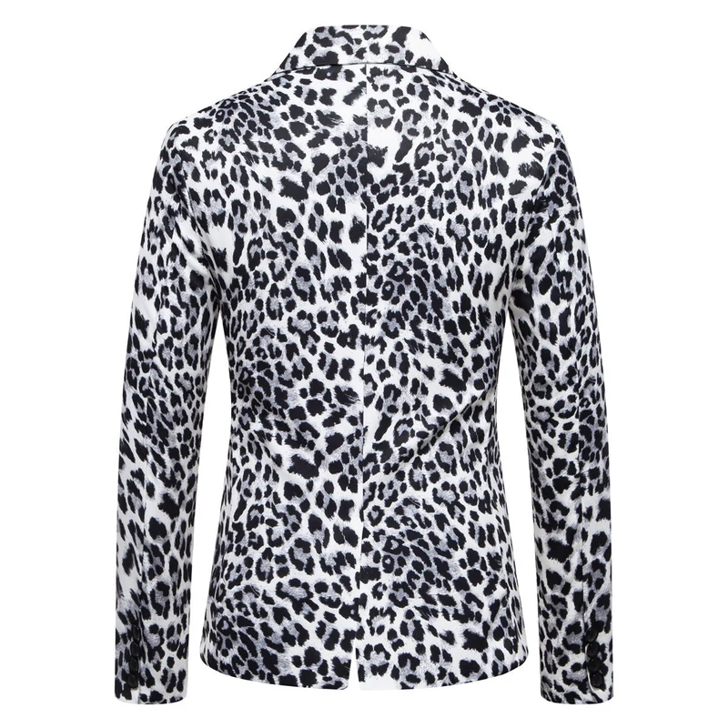 Herren Designer-Blazer mit auffälligem Leopardenmuster und edlem Schnitt Drune