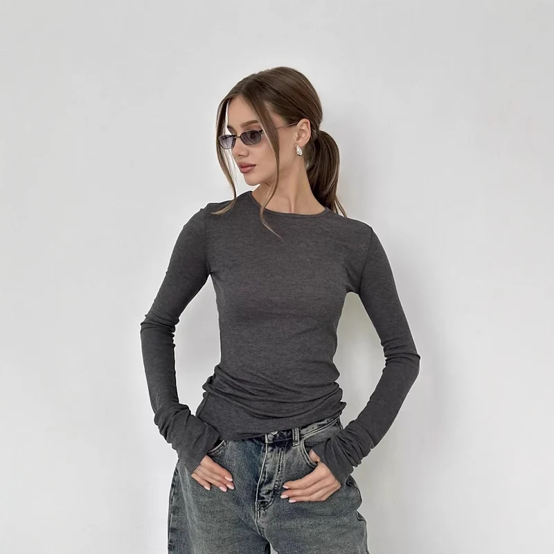 Damen Langarm T-Shirt mit Daumenlöchern Drune