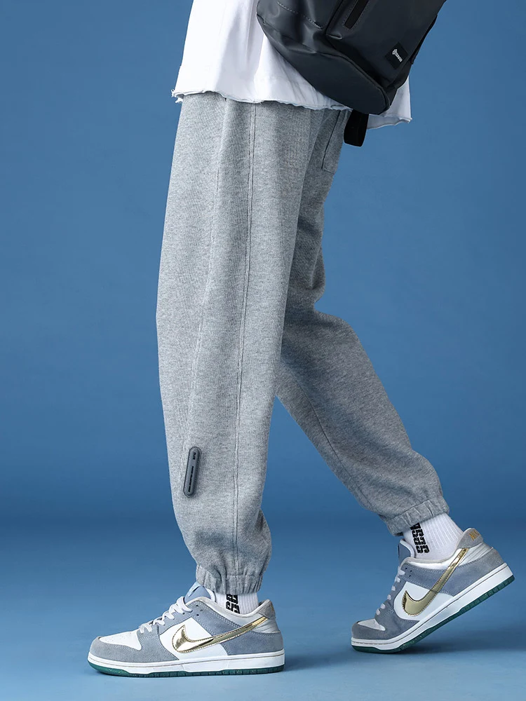 Unisex lässige Freizeit-Jogginghose aus Baumwollmix mit elastischem Bund und Saumbündchen Drune