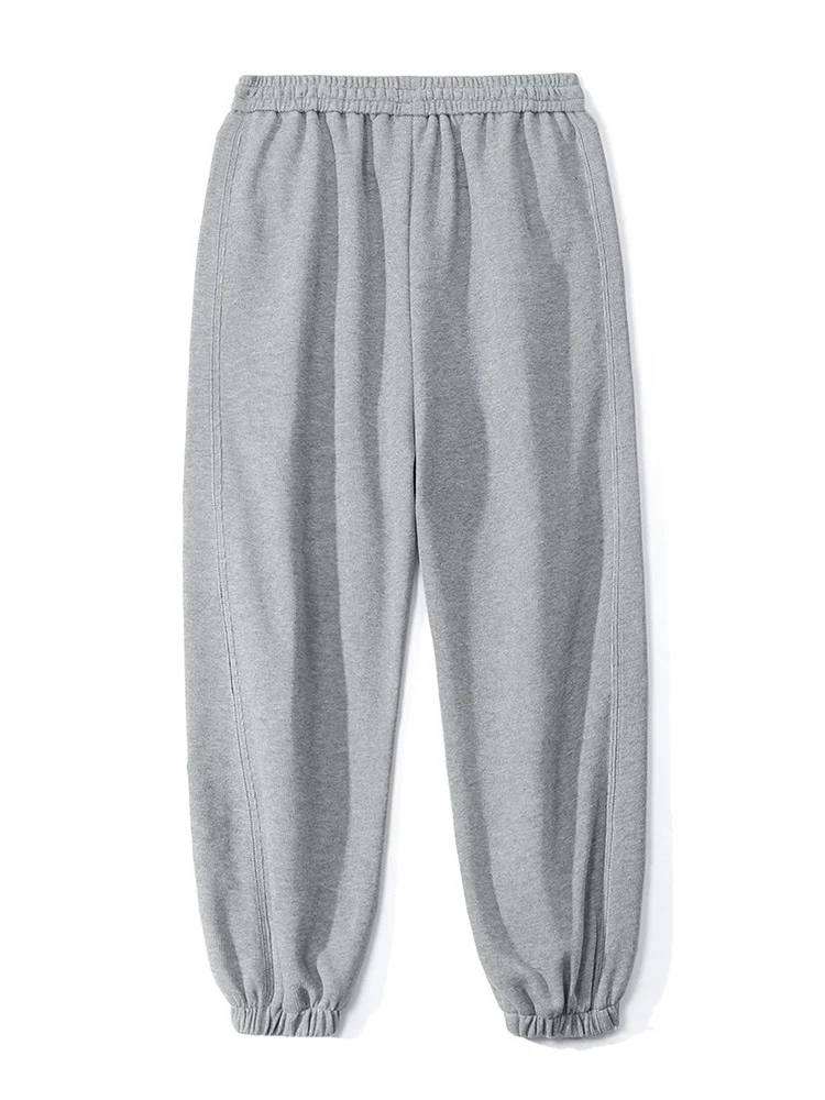 Unisex lässige Freizeit-Jogginghose aus Baumwollmix mit elastischem Bund und Saumbündchen Drune