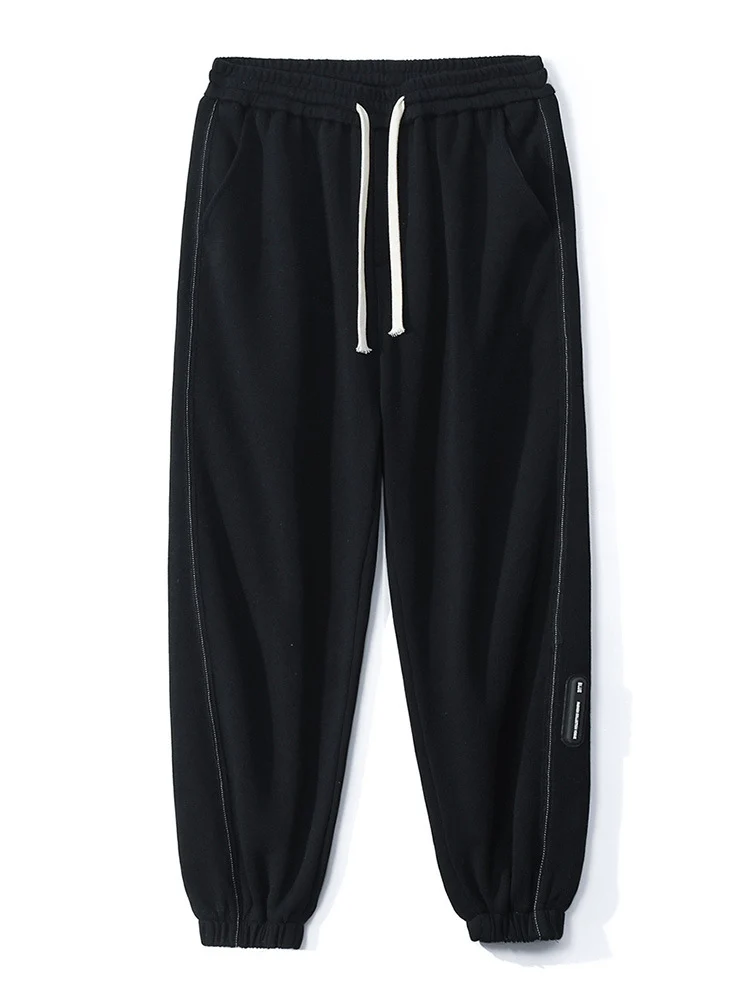 Unisex lässige Freizeit-Jogginghose aus Baumwollmix mit elastischem Bund und Saumbündchen Drune