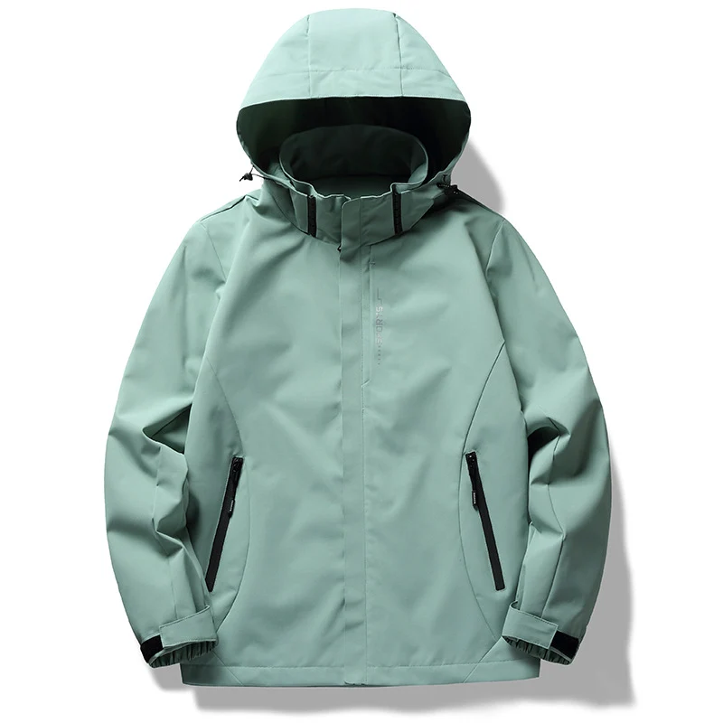 Herren zweilagige Softshell-Regenjacke mit abnehmbarem Fleece‑Innenlayer und verstellbarer Kapuze Drune