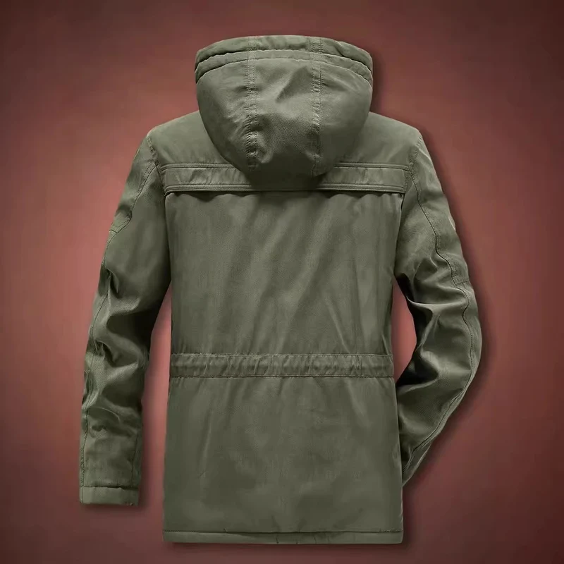 Herren Winterparka mit Teddyfell-Innenfutter und Kapuze Drune